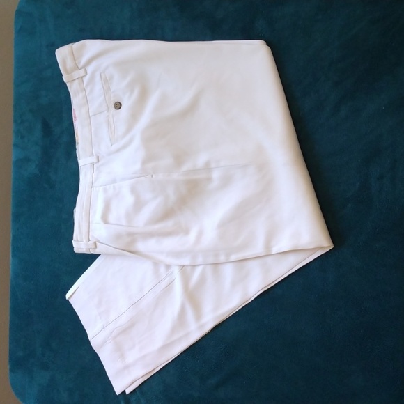 Tommy Bahama White/Off White Silk/Cotton Blend Summer Pants38 - 30.5